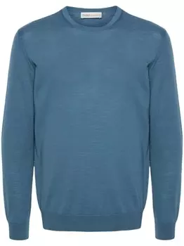 MODES GARMENTS джемпер из тонкой шерсти мериноса, синий