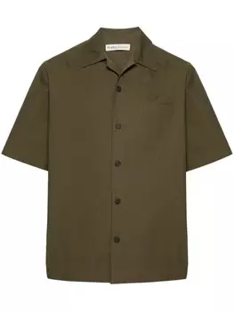 MODES GARMENTS рубашка из поплина с коротким рукавом, зеленый