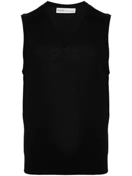 MODES GARMENTS жилет без рукавов из мериносовой шерсти, черный