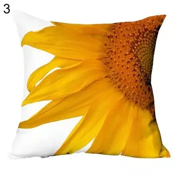 Модная 3D подсолнечника с узором из хлопка и льна, подушка для автомобиля, диван, наволочка-3 # Stuttg