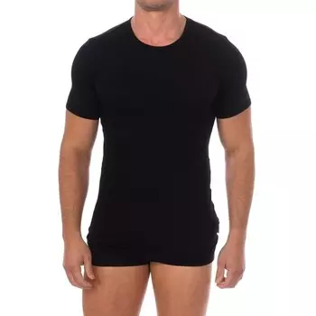 Модная бамбуковая футболка с коротким рукавом bkk1uts03si мужская Bikkembergs, черный