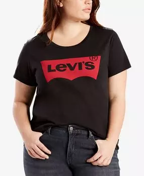 Модная футболка больших размеров batwing perfect с графическим логотипом Levi's, черный