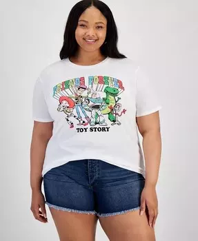 Модная футболка больших размеров с рисунком Friends Forever Disney, белый