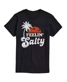 Модная футболка Hybrid Apparel для юниоров Feelin Salty с рисунком Good Vibes Llc, черный
