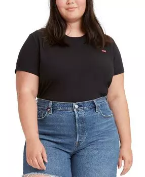 Модная хлопковая футболка больших размеров с логотипом perfect Levi's, мульти