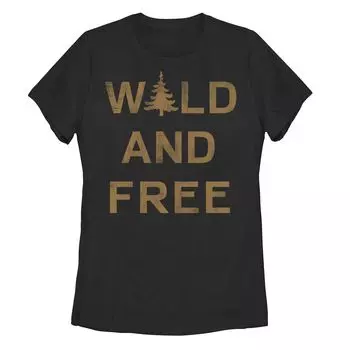Модная молодежная футболка с жирным текстом «Wild And Free» Licensed Character