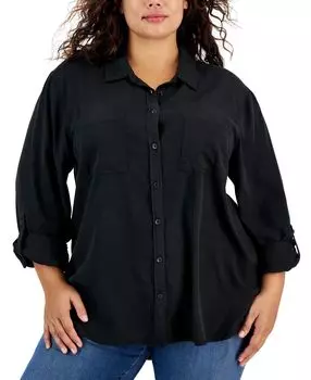 Модная рубашка больших размеров Calvin Klein Jeans, черный