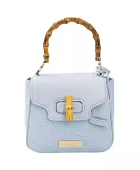 Модная сумка через плечо с золотистыми деталями. Baldinini, синий