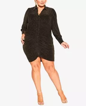 Модное платье больших размеров chloe с длинным рукавом City Chic