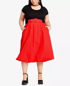 Модное платье миди Paris Days больших размеров City Chic, мультиколор