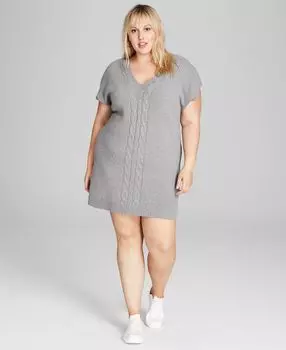 Модное платье-жилет больших размеров And Now This, серый
