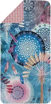 Модное пляжное полотенце "Канья", (1 шт.), с мандалой и перьями Hip 50х100 см (1 шт.), цвет multi-bunt