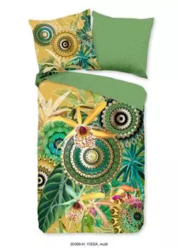 Модное постельное белье с мандалами и цветами - Yissa - 155x220 см - 100% хлопок/сатин Muller Textil