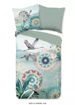 Модное постельное белье с мандалами и птицами - Kimora - 135х200 см - 100% хлопок/сатин Muller Textil