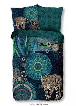 Модное постельное белье с мандалами, перьями и леопардом - Imena - 155х220 см - 100% хлопок/сатин Muller Textil