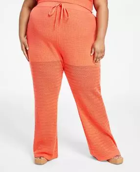 Модные брюки больших размеров с высокой посадкой, связанные крючком Nina Parker