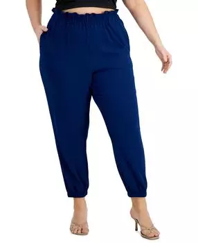 Модные брюки-джоггеры больших размеров с завышенной талией, созданные для macy's Bar III, мульти