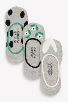 Модные носки без показа Caroline Gardner, серый