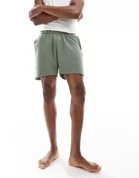 Модные пике лаунж шорты зеленого цвета ASOS DESIGN