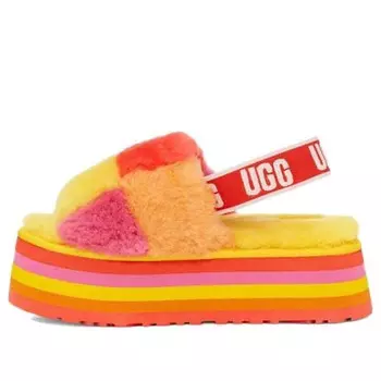 Модные сандалии диско-шлейф с толстой подошвой Ugg, желтый