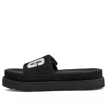 Модные сандалии laton slide серебристые тапочки Ugg, черный