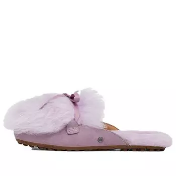 Модные сандалии Shaine Fluff легкие уютные плоские плюшевые тапочки розовые Ugg, розовый