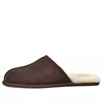 Модные сандалии, тапочки, подкладка из флиса, коричневые Ugg, коричневый