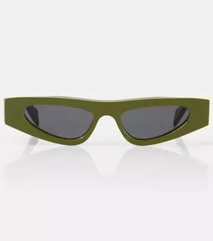 Модные солнцезащитные очки "кошачий глаз" Fashion Show Gucci, Green-Green-Grey