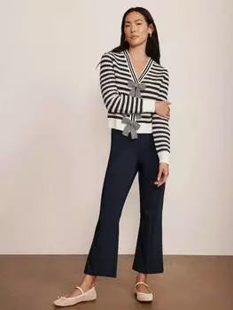 Модные укороченные брюки-клеш Mint Velvet, темно-синий