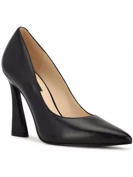 Модные женские замшевые туфли с острым носком на каблуках Nine West, черный