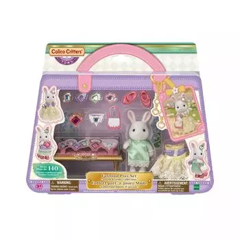 Модный игровой набор Calico Critters, коллекция драгоценностей и драгоценных камней, фигурка снежного кролика и модные аксессуары Calico Critters