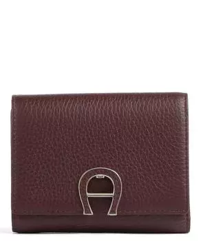 Модный кошелек из зерненой яловой кожи. Aigner, красный