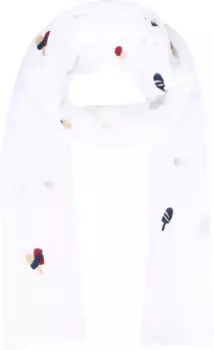 Модный шарф Capelli New York с ледяной вышивкой, белый