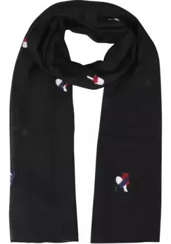 Модный шарф Capelli New York с ледяной вышивкой, черный