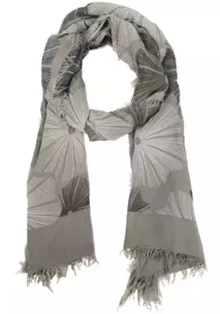 Модный шарф Capelli New York с современным узором, серый