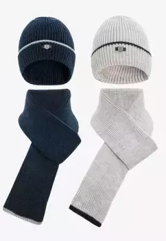 Модный шарф Cipo & Baxx модного вязаного дизайна, синий