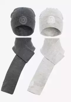 Модный шарф Cipo & Baxx с модным логотипом бренда, серый