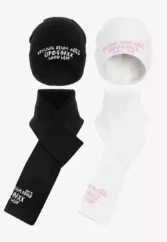 Модный шарф Cipo & Baxx с модным логотипом бренда, черно-белый