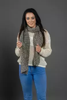 Модный шарф COLLEZIONE ALESSANDRO "Amica" в горошек, производство Италия, коричневый