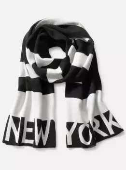 Модный шарф Heine, черно-белый
