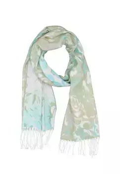 Модный шарф Leslii с длинной бахромой, белый