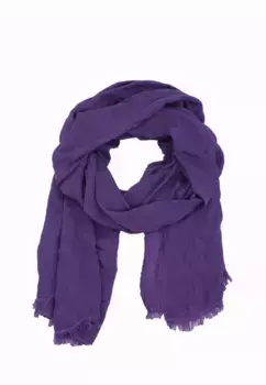 Модный шарф Leslii с открытой бахромой по краям, фиолетовый
