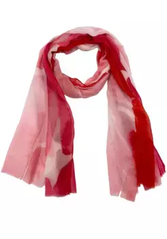 Модный шарф Leslii с узором, розовый