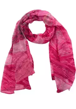 Модный шарф Leslii с волнистым узором, розовый