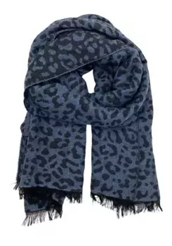 Модный шарф Leslii, высококачественный шарф Leo, сделанный в Италии, цвет Schwarz Jeansblau