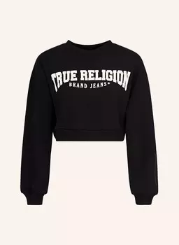 Модный свитер с арочным логотипом True Religion, черный