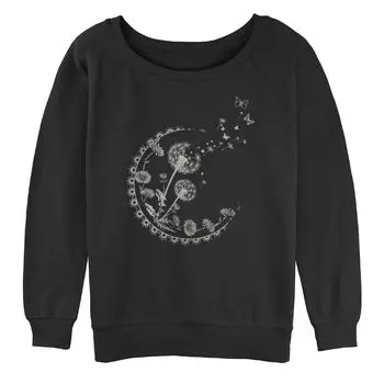 Свитшот оверсайз с рисунком Dandelion Moon Rays Licensed Character, черный
