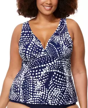 Модный топ-танкини Tanzania для полных Raisins Curve, синий