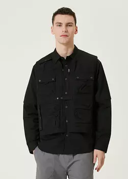 Модный жилет C-1, верхняя рубашка с детальной отделкой Alpha Industries, черный