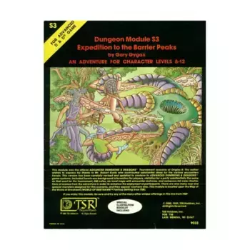 Модуль Expedition to the Barrier Peaks (6th Printing), Advanced Dungeons & Dragons (1st Edition) - Modules & Adventures - S Series